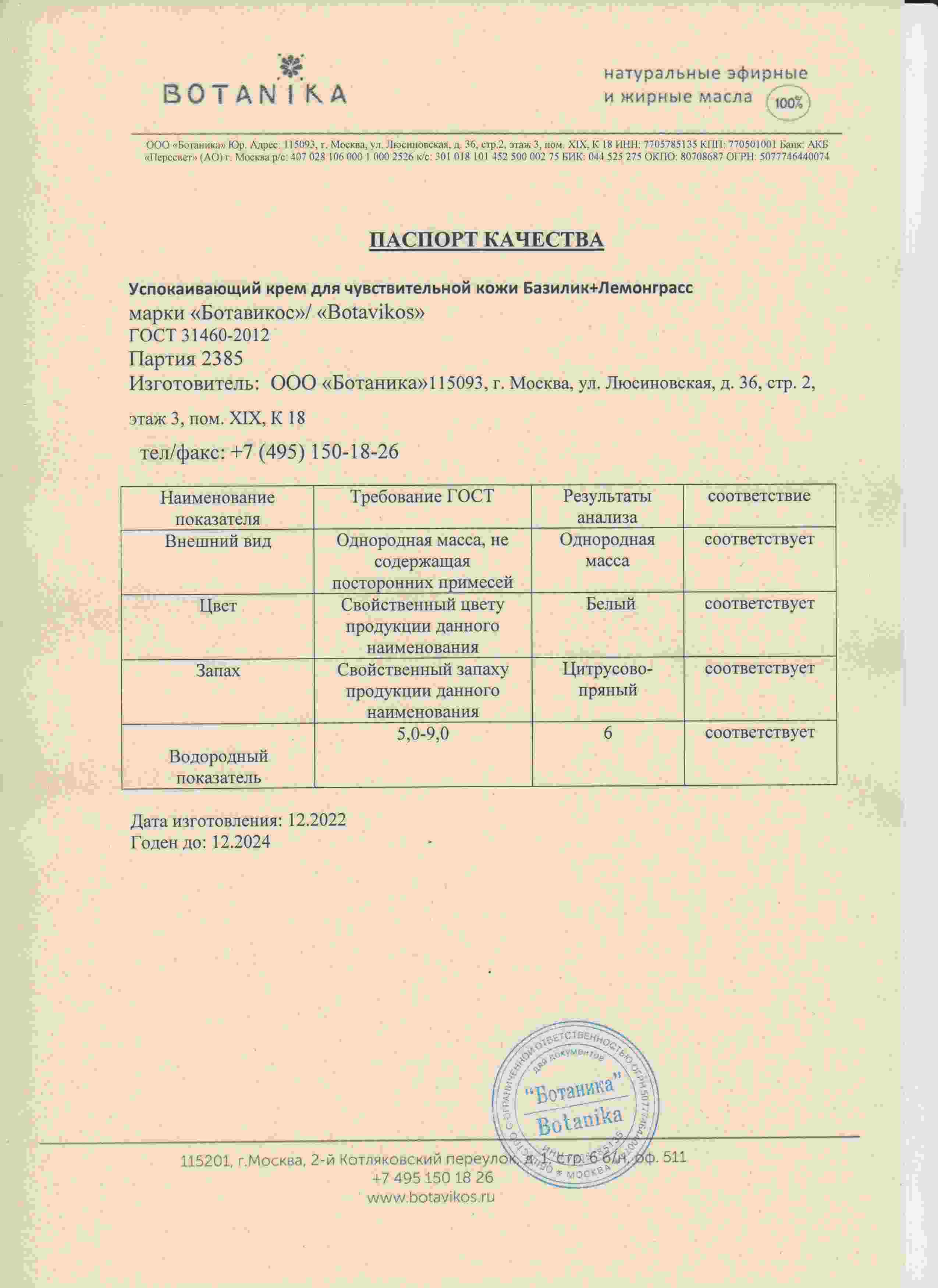 Паспорт №122022